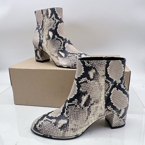 Stuart Weitzman Kiandra PRY-Printed Python Snakeskin Heeled Boots US 5.5 EU 36 - Picture 2 of 12